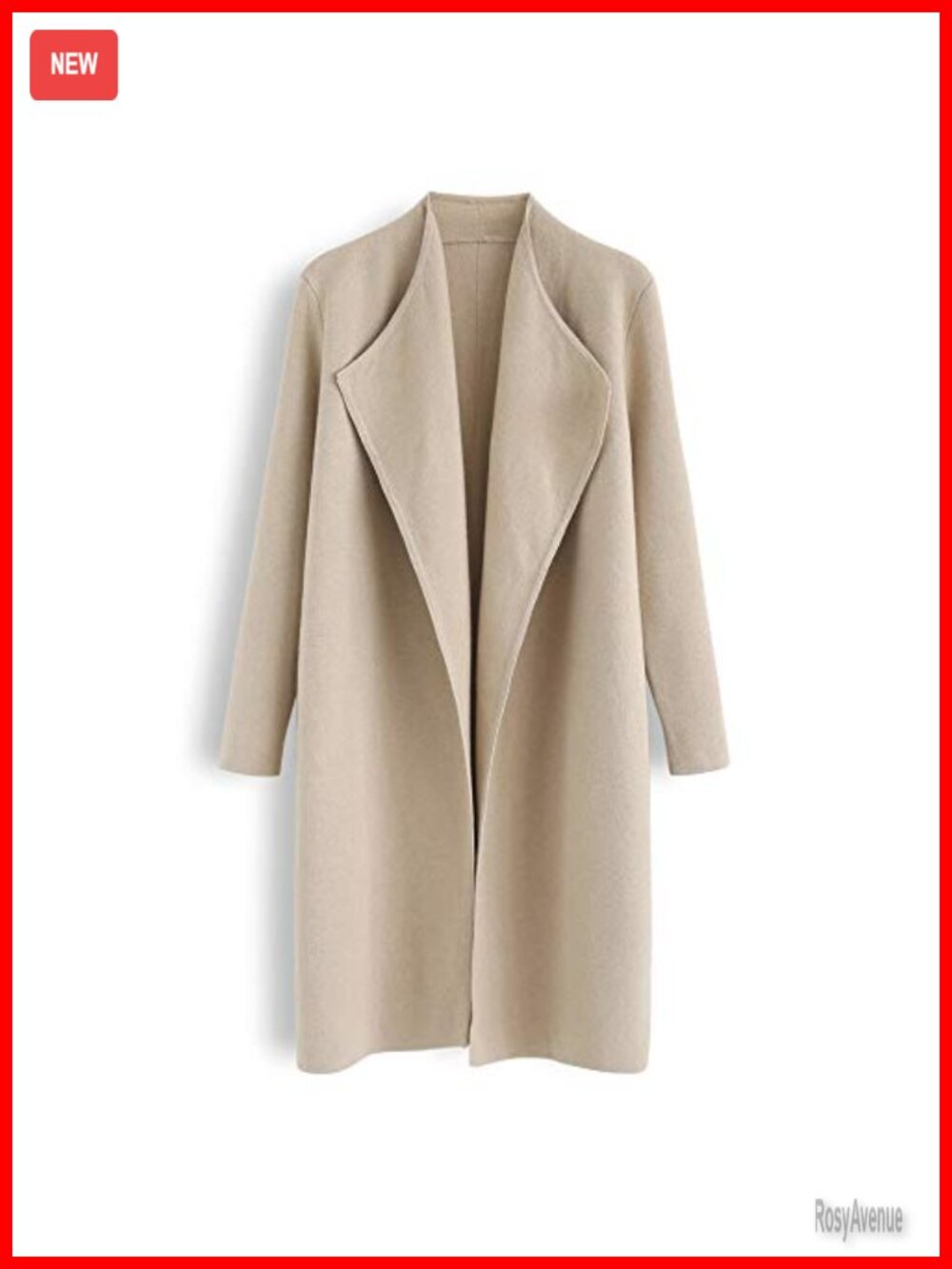 Open Front Knit Coat Cardigan Coatigan Light Jacket Acrylic